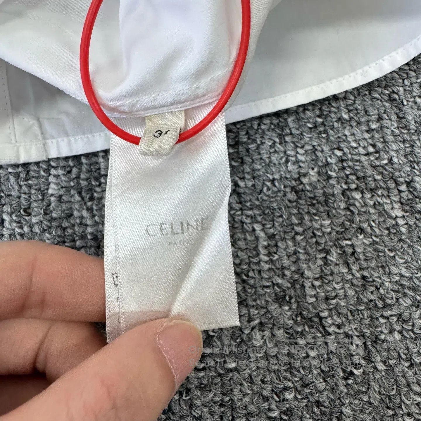 Celine CELINE SIZE 38 Embroidered logo short shirt| Size XL / US 12-14 / IT 48-50 - 7 Thumbnail