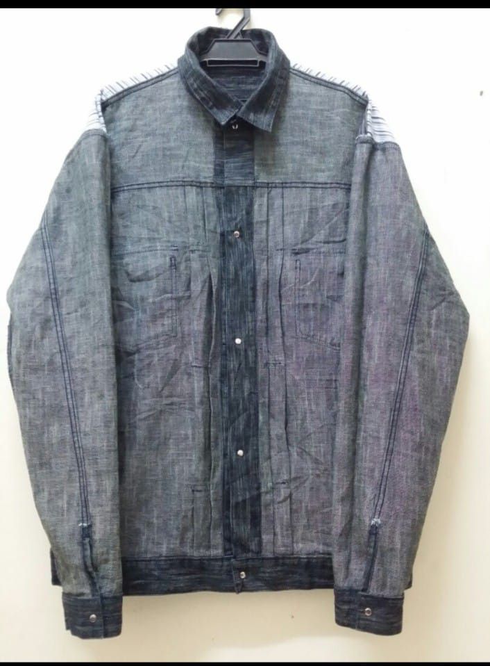 Japanese Brand Nap of the Earth Made Japan Slub Workwear Trucker Jacket XL Size US XL / EU 56 / 4 - 5 Thumbnail