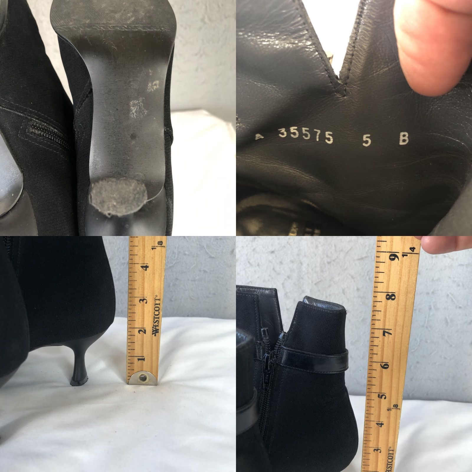Stuart Weitzman Stuart Weitzman Boots Womens Size 5 Black Gore-Tex Ankle Kitten Heel Pointed Toe Size US 5 / IT 35 - 8 Thumbnail