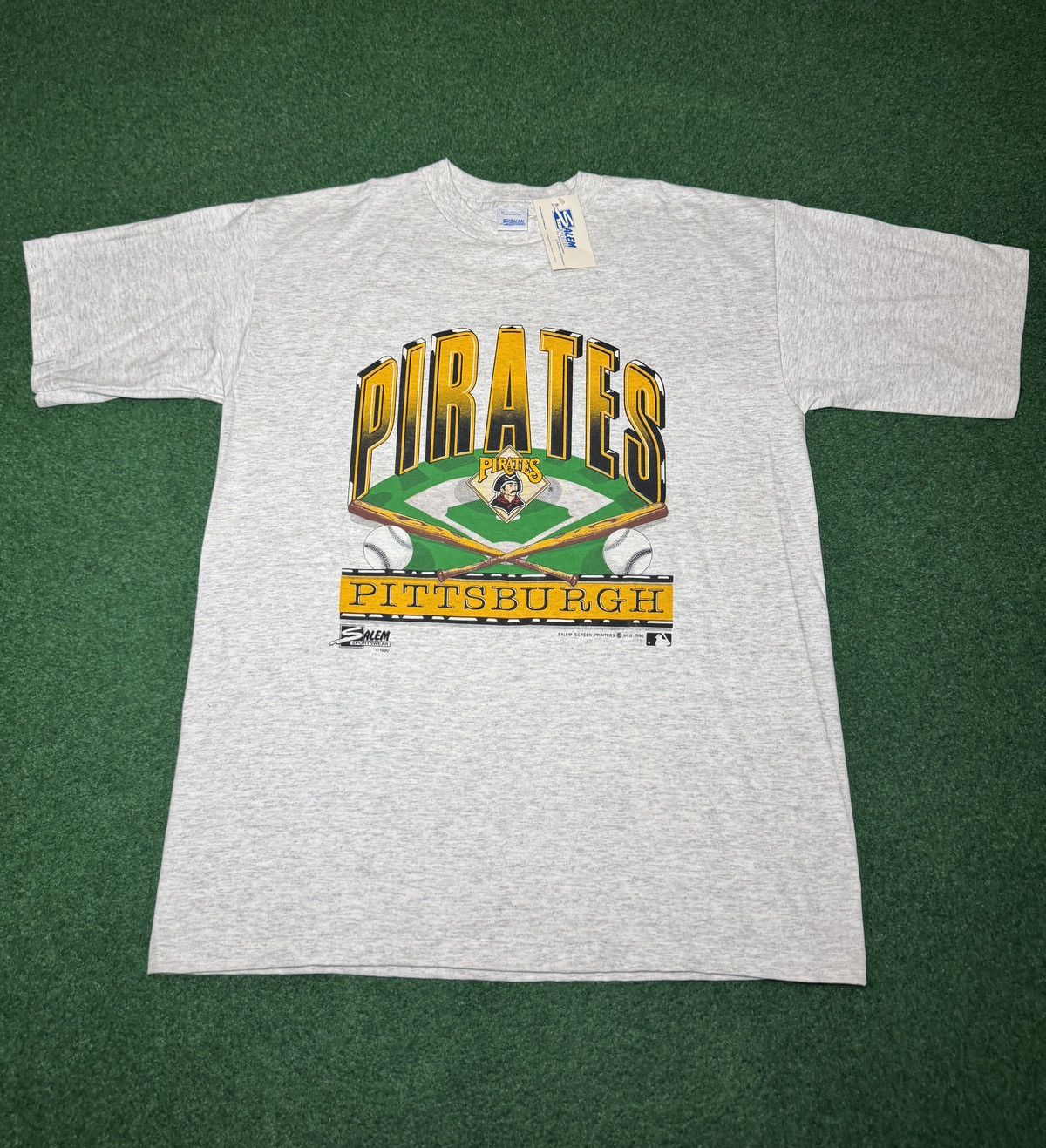 Salem Sportswear Pittsburgh Pirate Salem NWT Vintage 90s Baseball T Shirt XL Size US XL / EU 56 / 4 - 1 Thumbnail