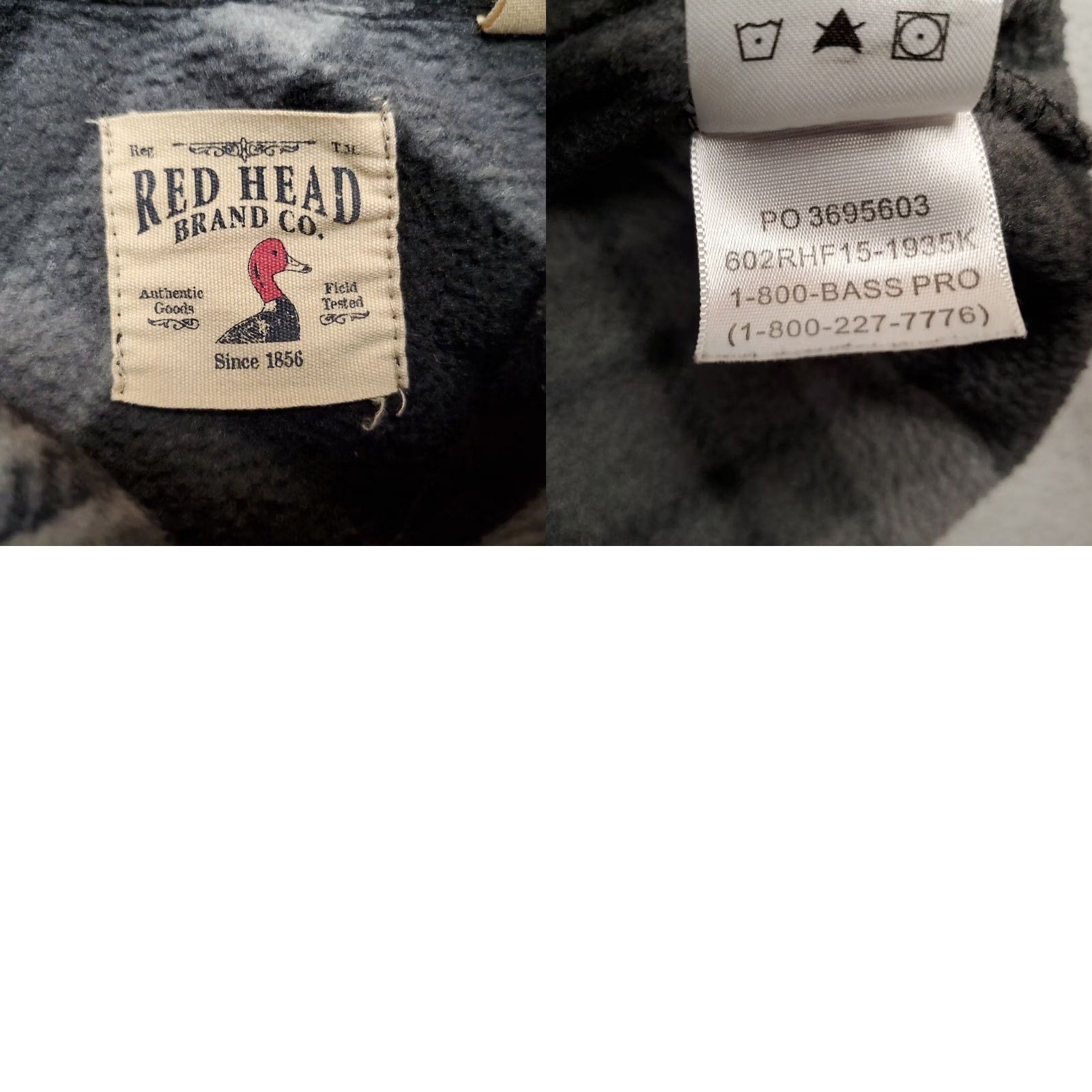 Vintage RedHead Shirt Mens Large Gray Tartan Plaid Fleece Long Sleeve Outdoors Polyester Button-Up Casual Womens? Mens Size US L / EU 52-54 / 3 - 8 Thumbnail
