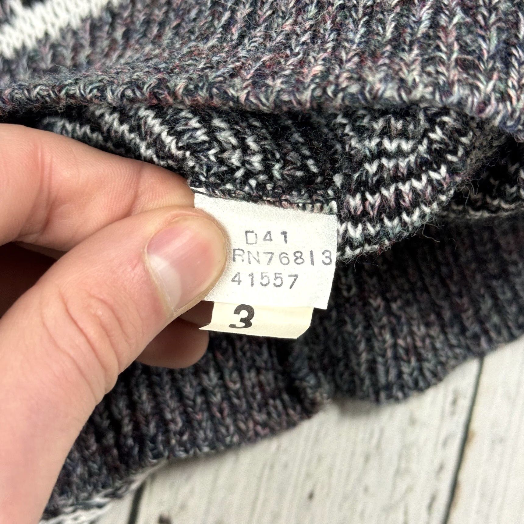Sears VINTAGE Sears Roebuck Abstract Geometric Pullover Sweater Men's Large Gray 90s Size US L / EU 52-54 / 3 - 6 Thumbnail
