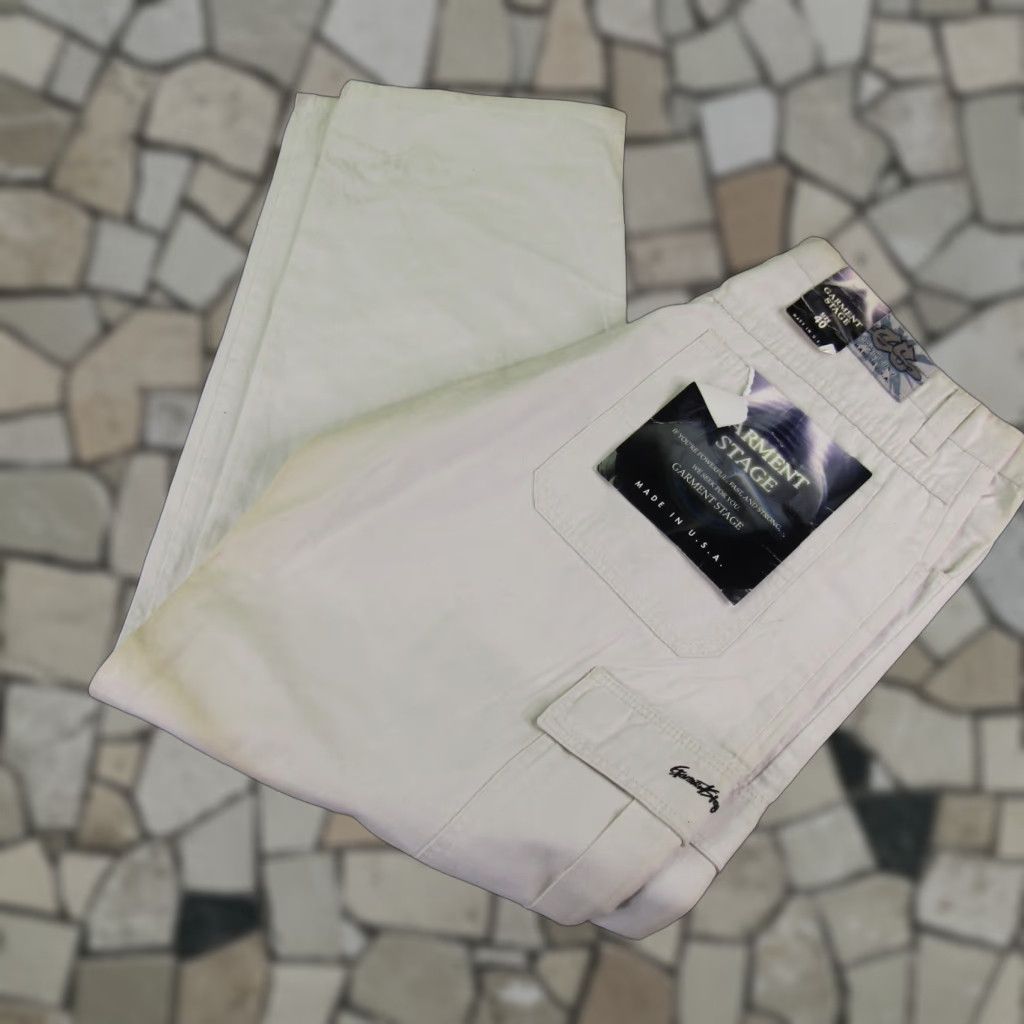 Vintage VINTAGE Garment Stage Pants Cargo Men 40 Waist Beige 90s Grunge Relaxed Fit Size US 38 / EU 54 - 1 Thumbnail