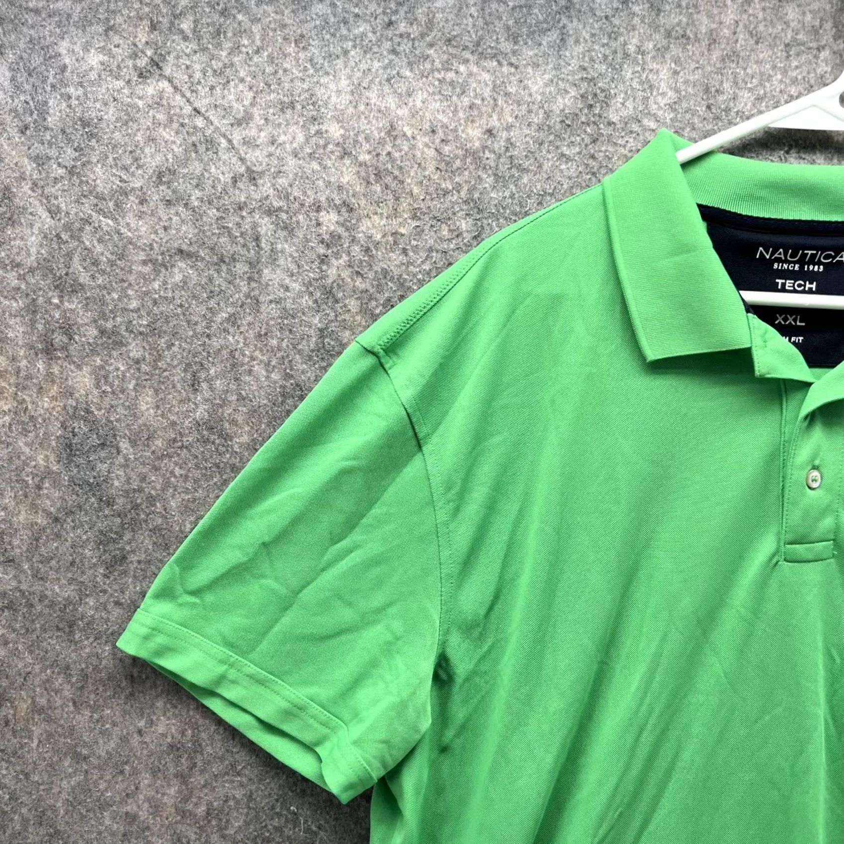 Nautica Nautica Polo Shirt Men XXL Green Slim Fit Logo Casual Preppy Pique Shirt Size US XXL / EU 58 / 5 - 3 Thumbnail