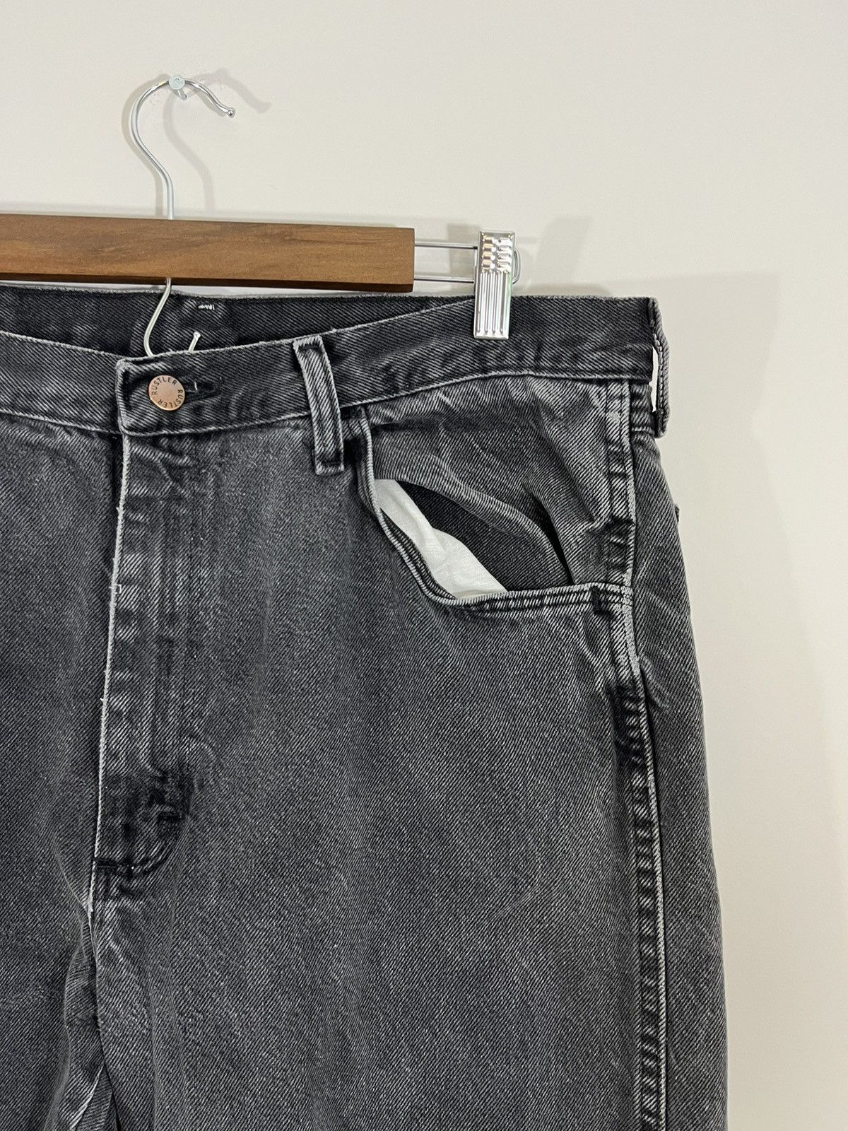 Vintage Sun Faded Distressed Black Jeans Size US 36 / EU 52 - 4 Thumbnail