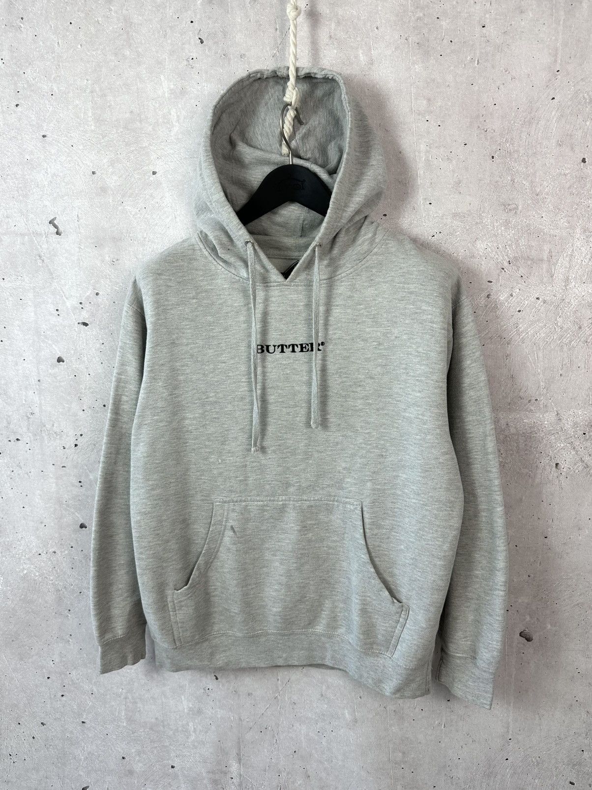 Butter Goods Butter Goods Made in USA Grey Cotton Central Logo Hoodie Size US M / EU 48-50 / 2 - 1 Thumbnail