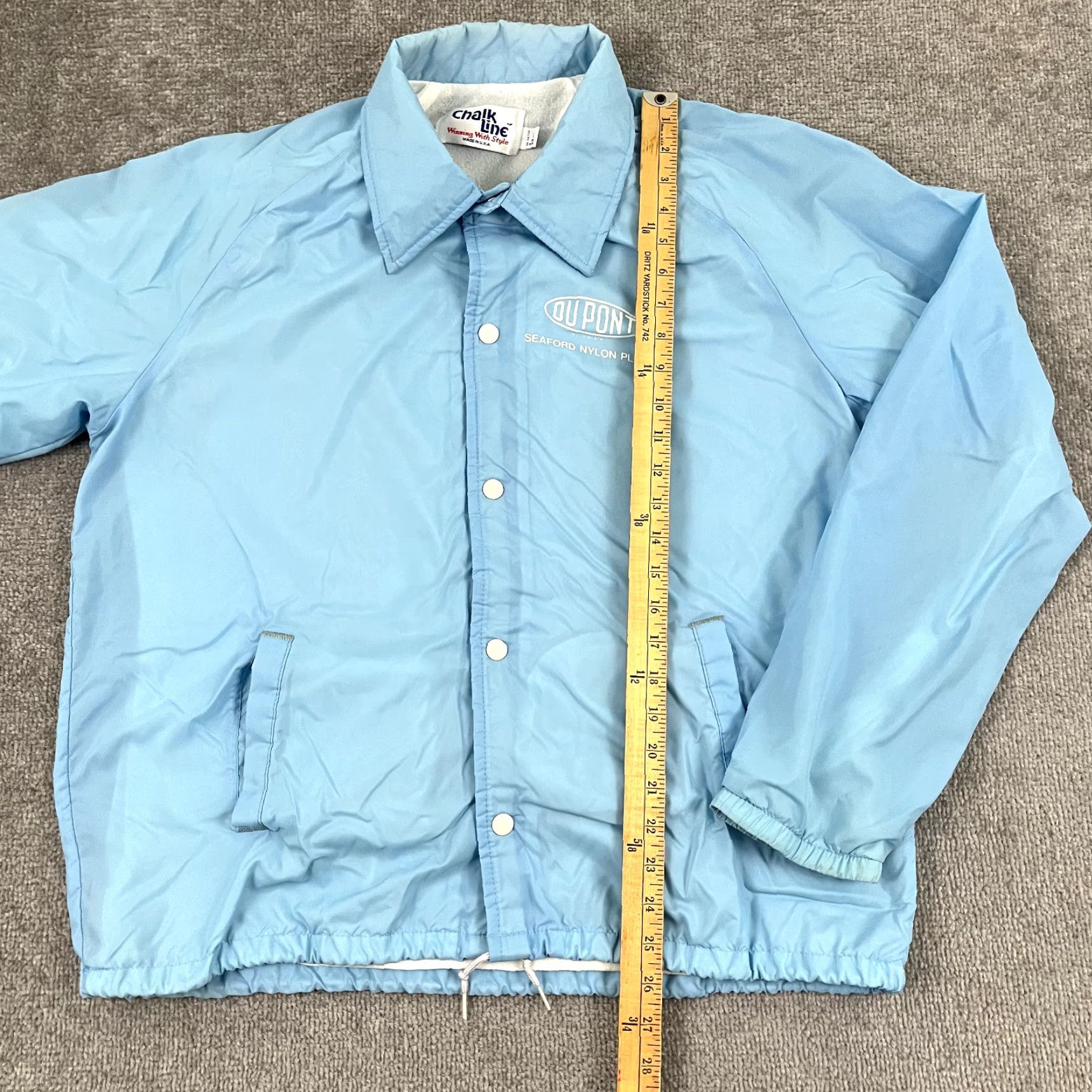 Chalk Line VINTAGE Chalk Line Jacket Mens L Blue Nylon 80s Seaford DE Overcoat Size US L / EU 52-54 / 3 - 4 Thumbnail