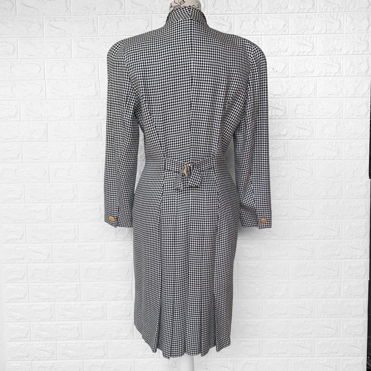 Max Mara Max Mara Checked Wool Long Coat Double Breasted Size S / US 4 / IT 40 - 2 Thumbnail