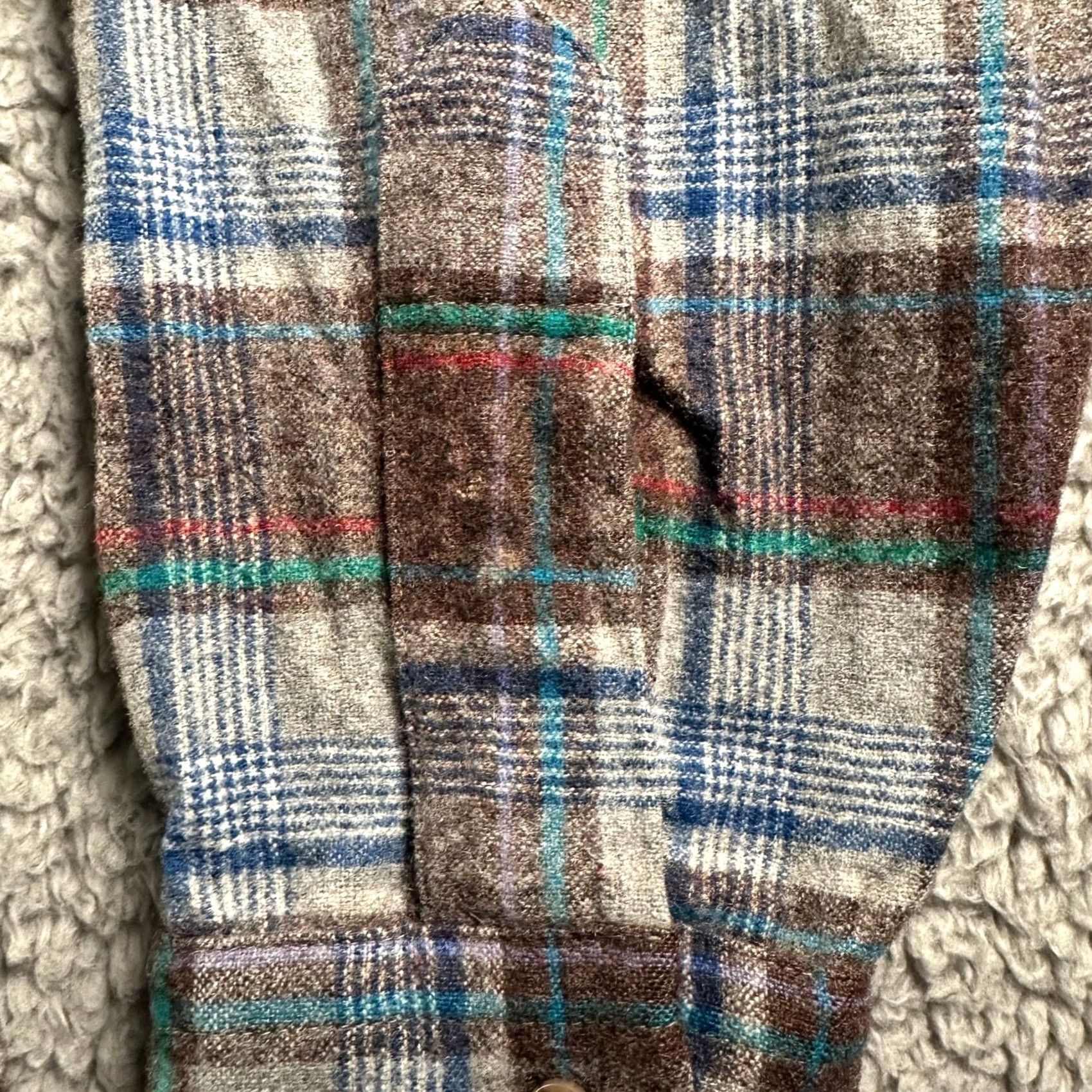 Pendleton VINTAGE Pendleton Shirt Mens M Brown Gray Plaid Wool USA Button-Up 70s Size US M / EU 48-50 / 2 - 4 Thumbnail