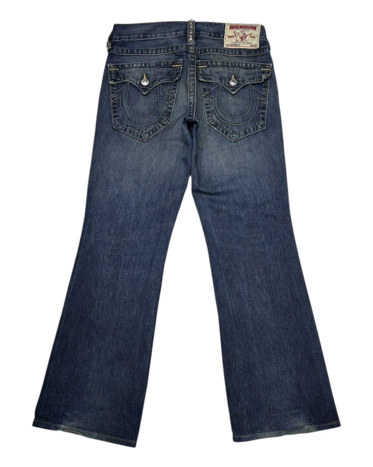 Hysteric Glamour × Le Grande Bleu (L.G.B.) × True Religion TRUE RELIGION METAL STUDDED FLARE JEANS BOOTCUT BILLY Size US 32 / EU 48 - 2 Thumbnail