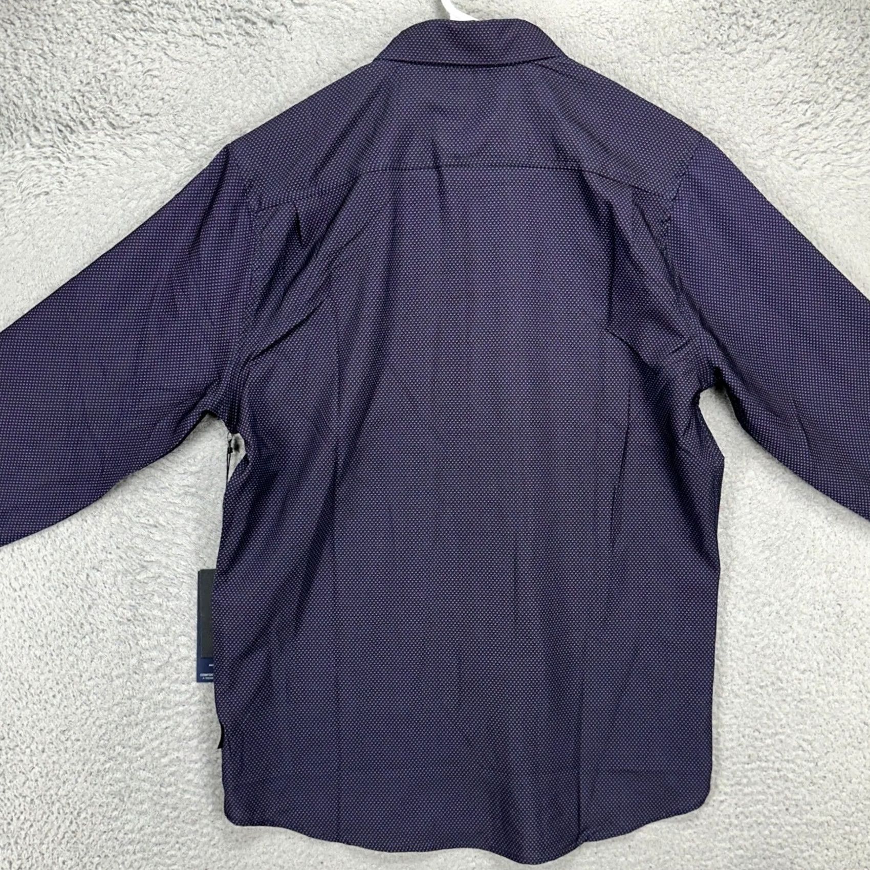 Kenneth Cole KENNETH COLE Mens Button Up Shirt Medium Blue Geometric Long Sleeve Slim Fit NEW Size US M / EU 48-50 / 2 - 3 Thumbnail
