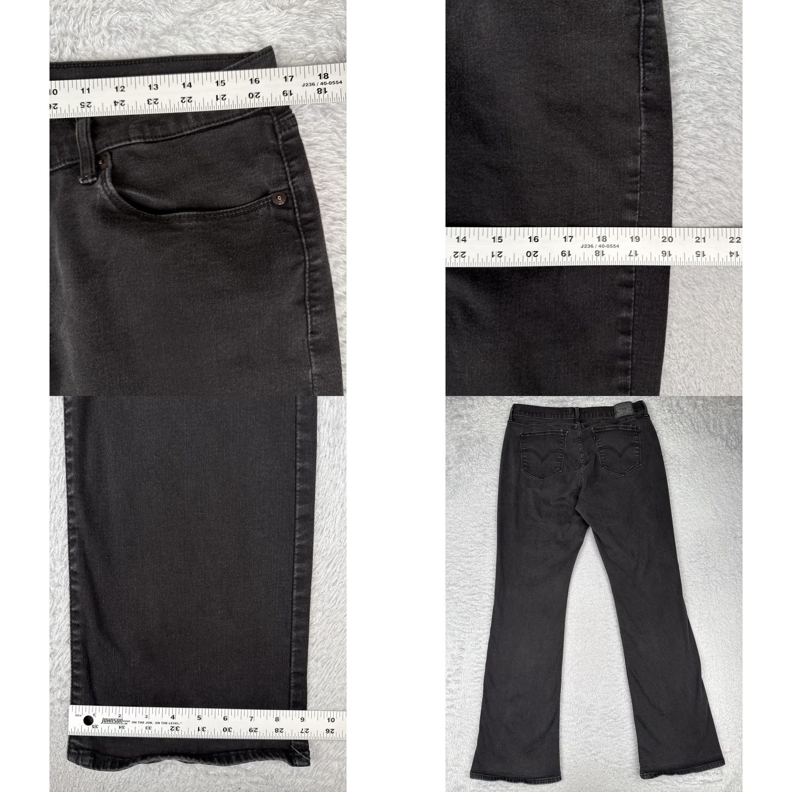 Levi's Levi's Jeans Bootcut Womens 16 Gray Charcoal Denim Mid Rise 33x32 Size 38" / US 16 / IT 52 - 9 Thumbnail