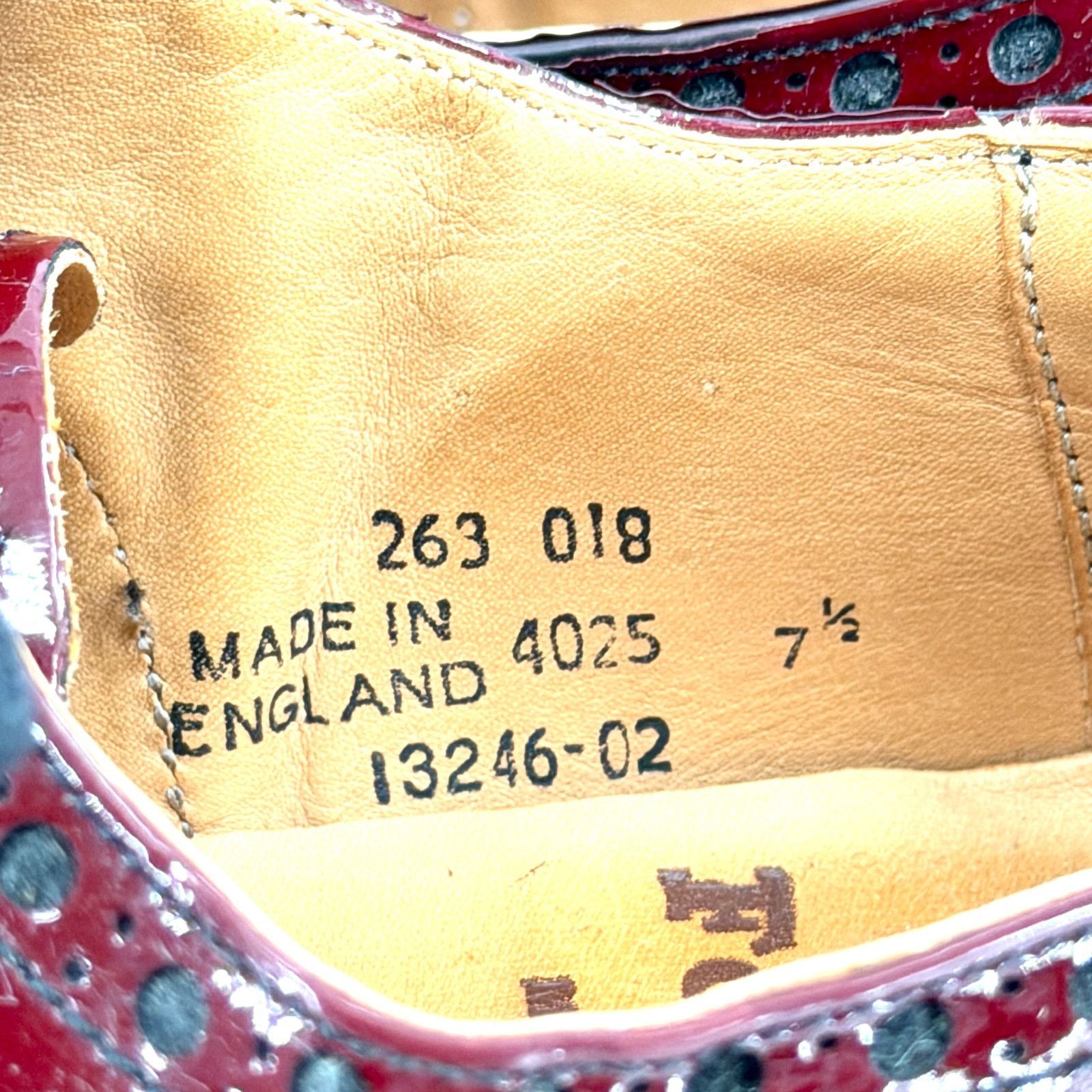 Vintage Nepco Footwear Red Patent Leather Wingtip Platform Brogues Size US 7 / EU 40 - 9 Thumbnail