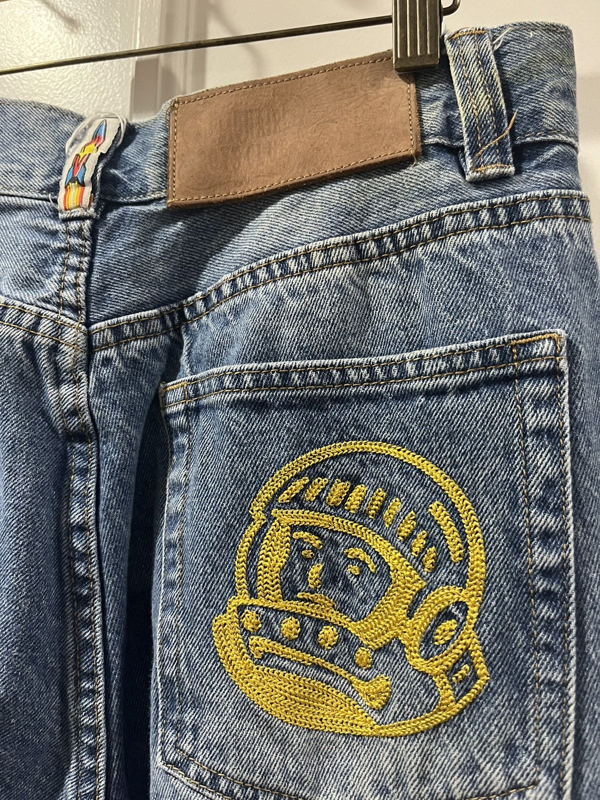 Billionaire Boys Club Billionaire Boys Club Yellow Stitch Blue Denim Jeans Size US 32 / EU 48 - 6 Thumbnail