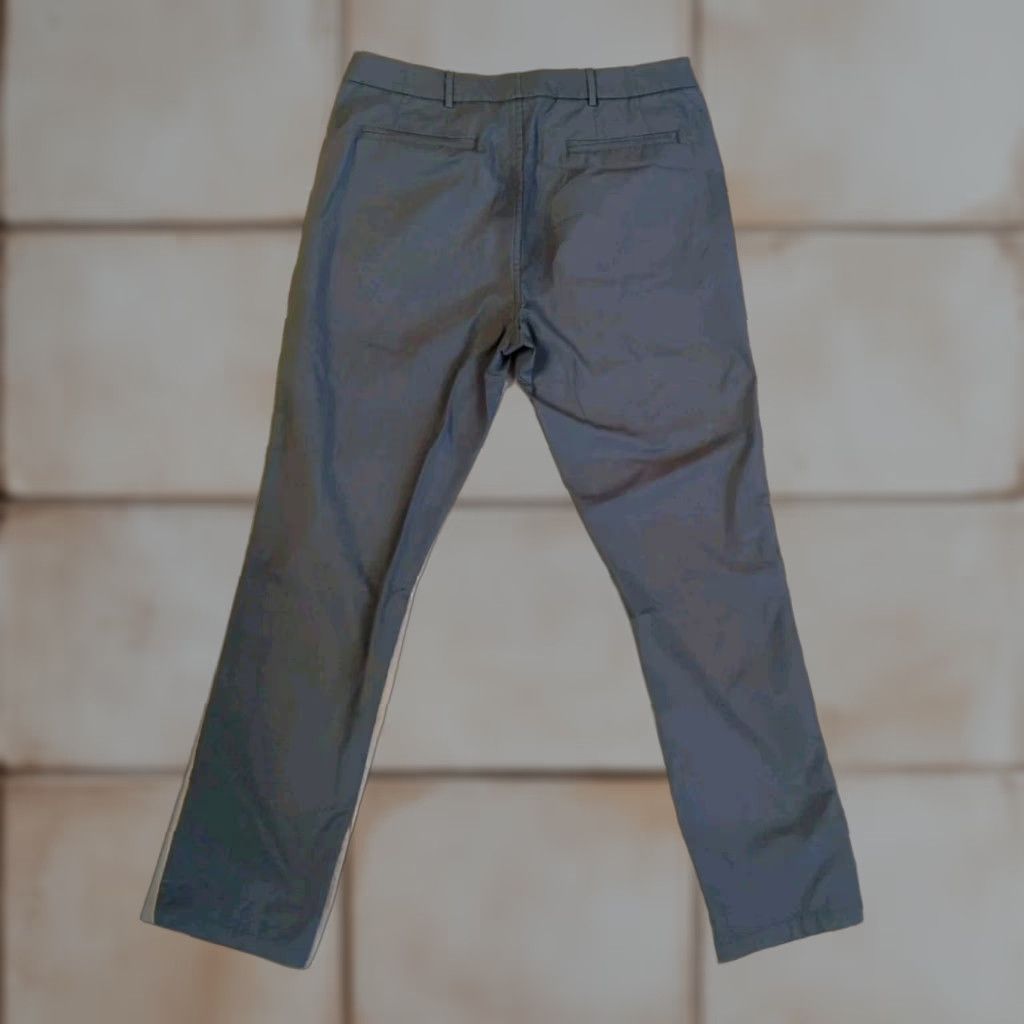 Vintage Hill City Everyday Tech Pants Mens Slim Straight Water Resistant Canvas Gray 34" 32" Pockets Zip Casual Workwear Travel Activewear 2000s? Size US 34 / EU 50 - 1 Thumbnail