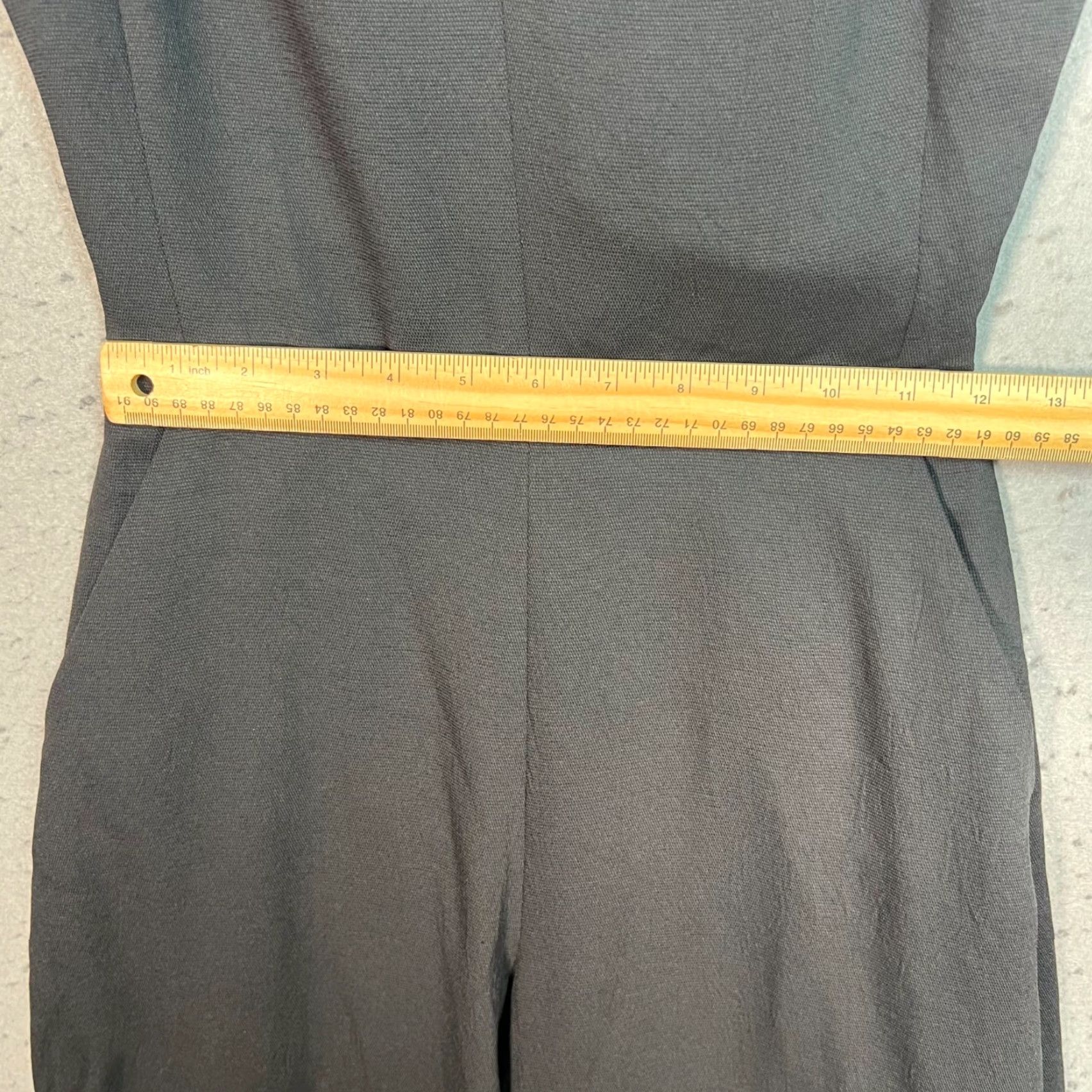 Vintage Wilfred Womens Jumpsuit Black V-Neck Sleeveless Wide-Leg Adult 2 Pattern: Solid Size 26" / US 2 / IT 38 - 7 Thumbnail