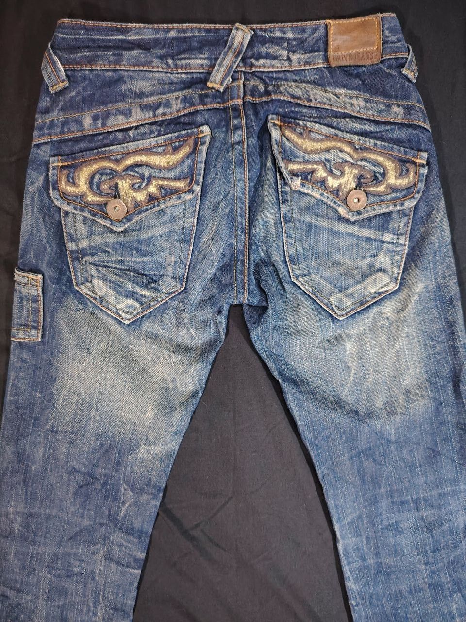 Other Drive Jeans Vintage Flared Denim Rare Distressed Embroidery Size US 28 / EU 44 - 4 Thumbnail