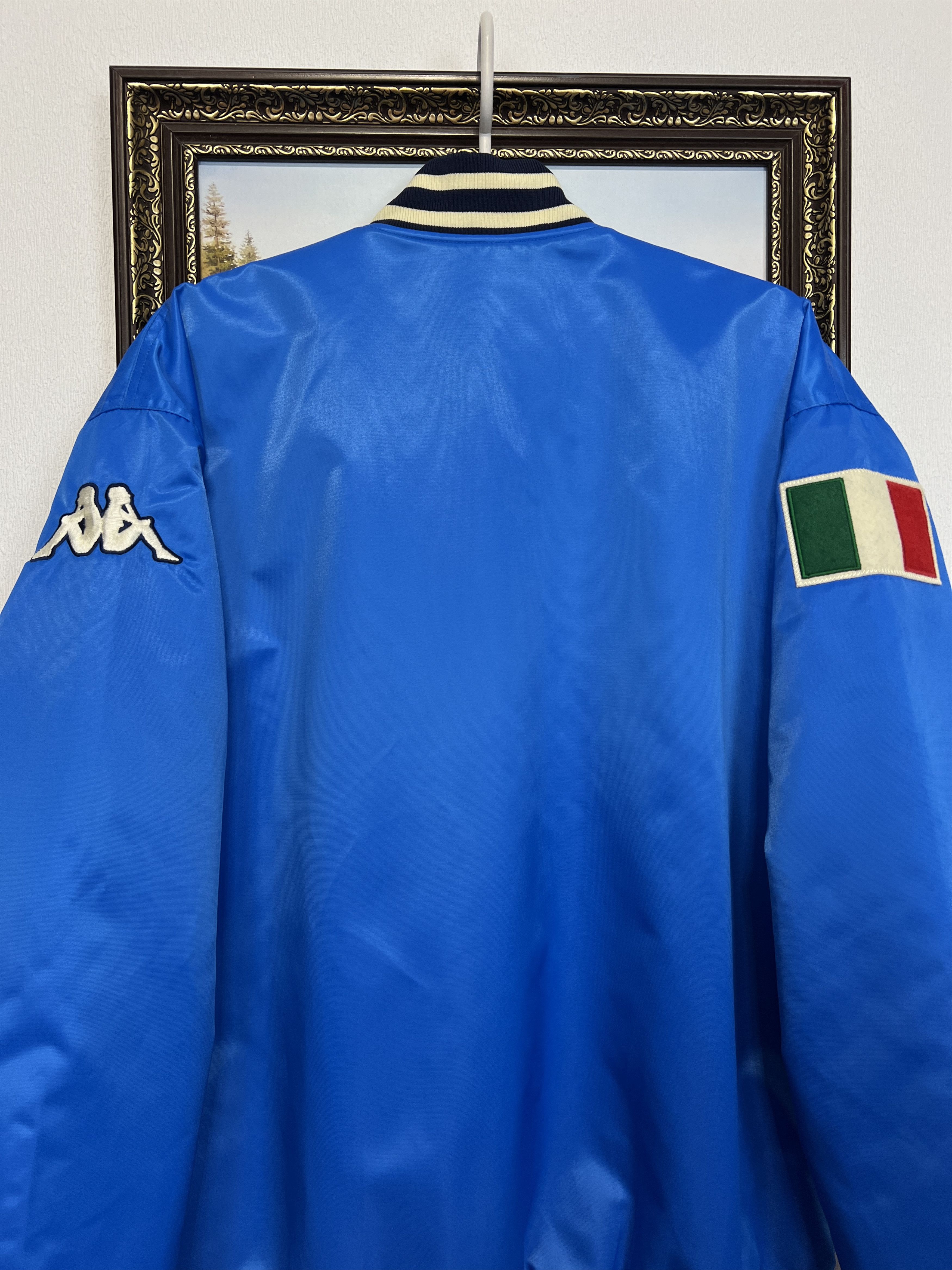 Kappa Vintage Italy Football Satin Jacket Soccer Bomber Track Top Size US XXL / EU 58 / 5 - 12 Thumbnail