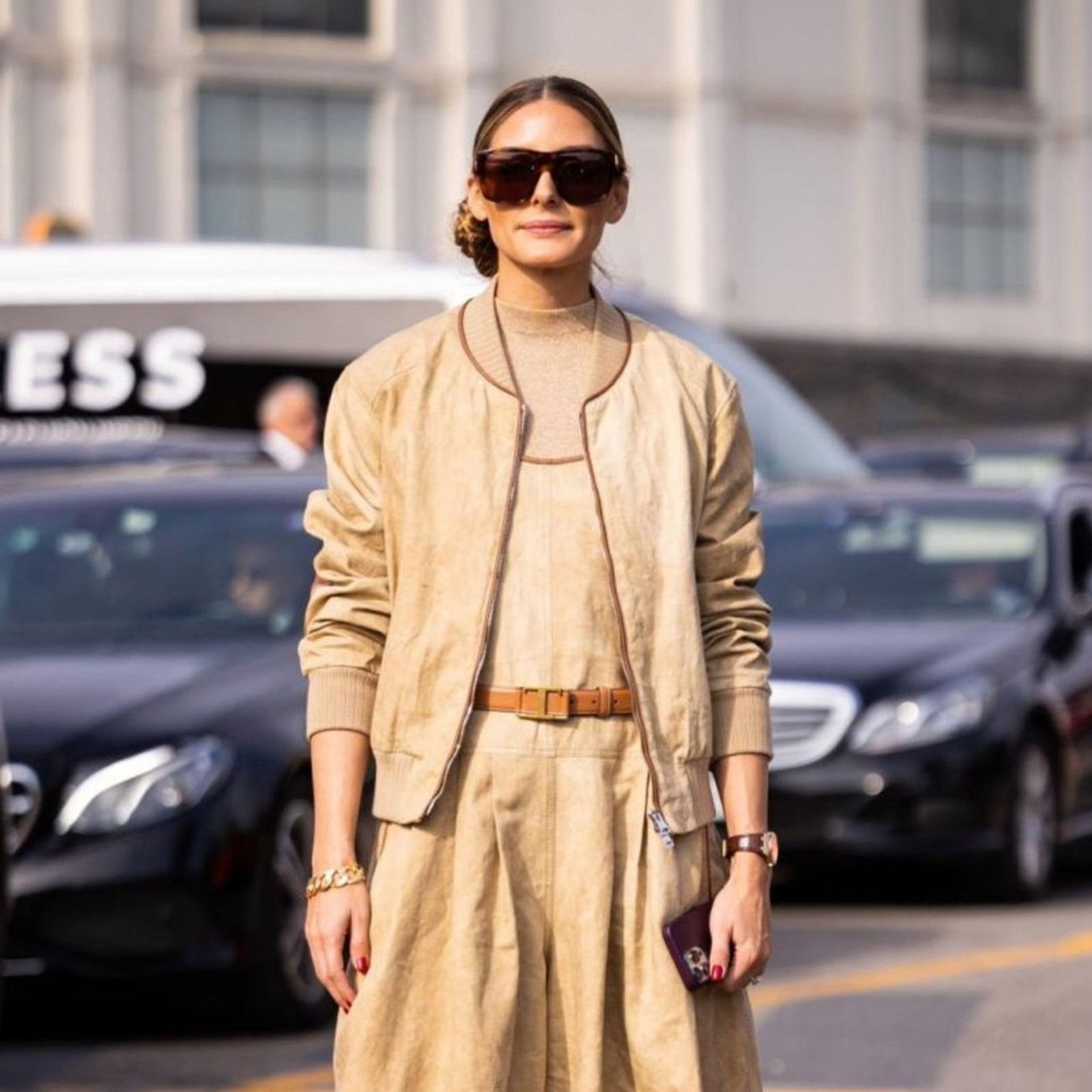 Max Mara NEW MAXMARA Prism Oversize Brown Square Gold Stud Sunglasses Size ONE SIZE - 16 Thumbnail