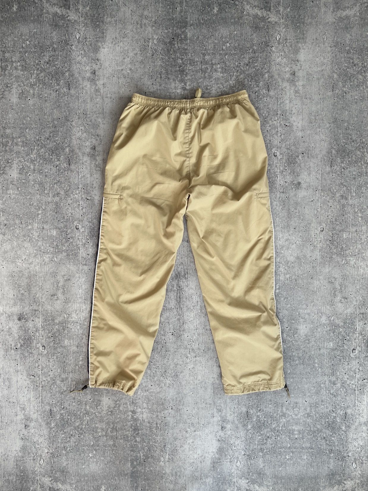 Nike × Vintage Vintage Nike 90s Track Pants Men’s L Beige Striped Baggy Y2K Size US 34 / EU 50 - 11 Thumbnail