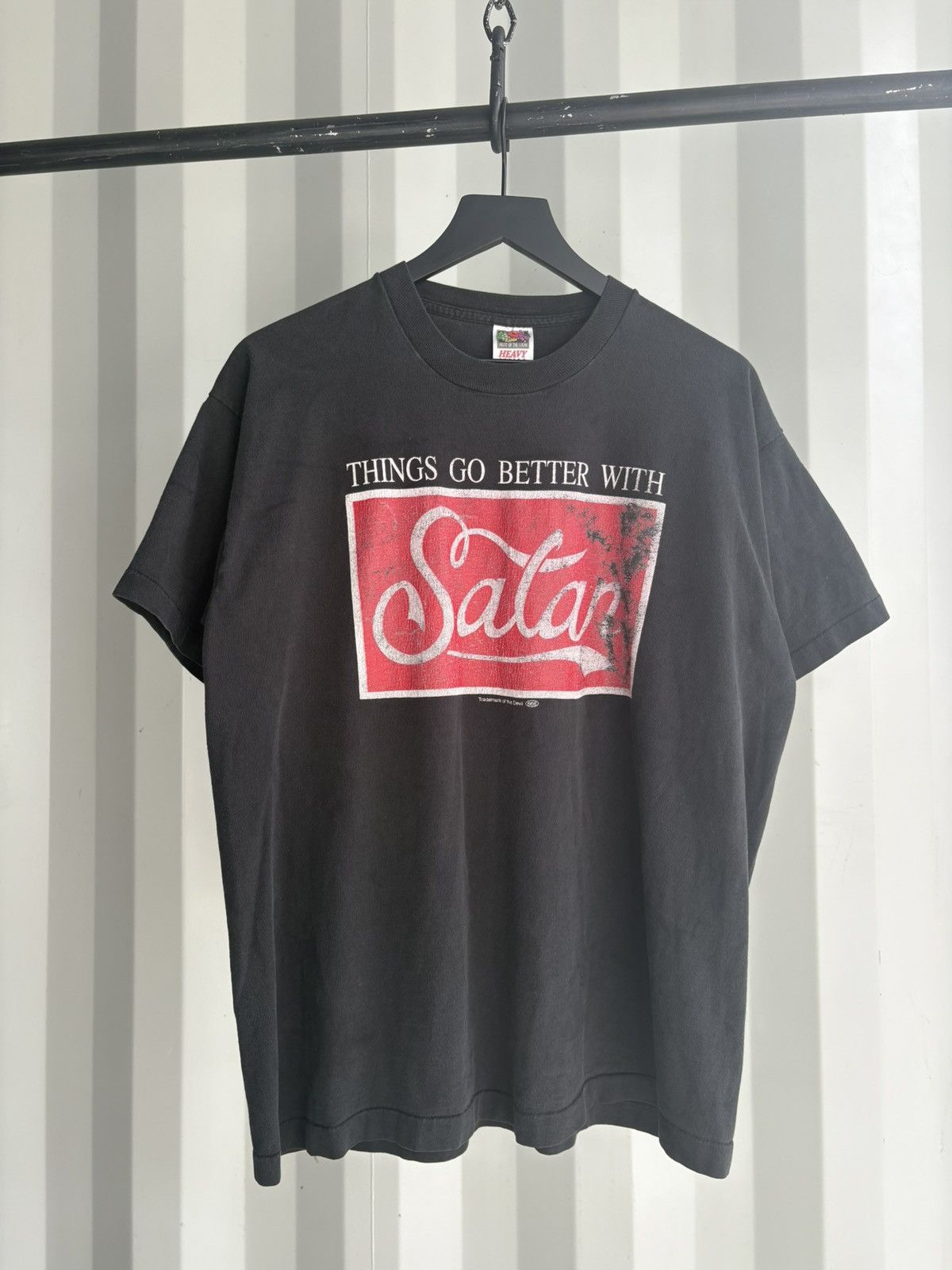 Vintage Vintage Better With Satan Shirt Distressed Faded GRUNGE Band Size US XL / EU 56 / 4 - 1 Thumbnail