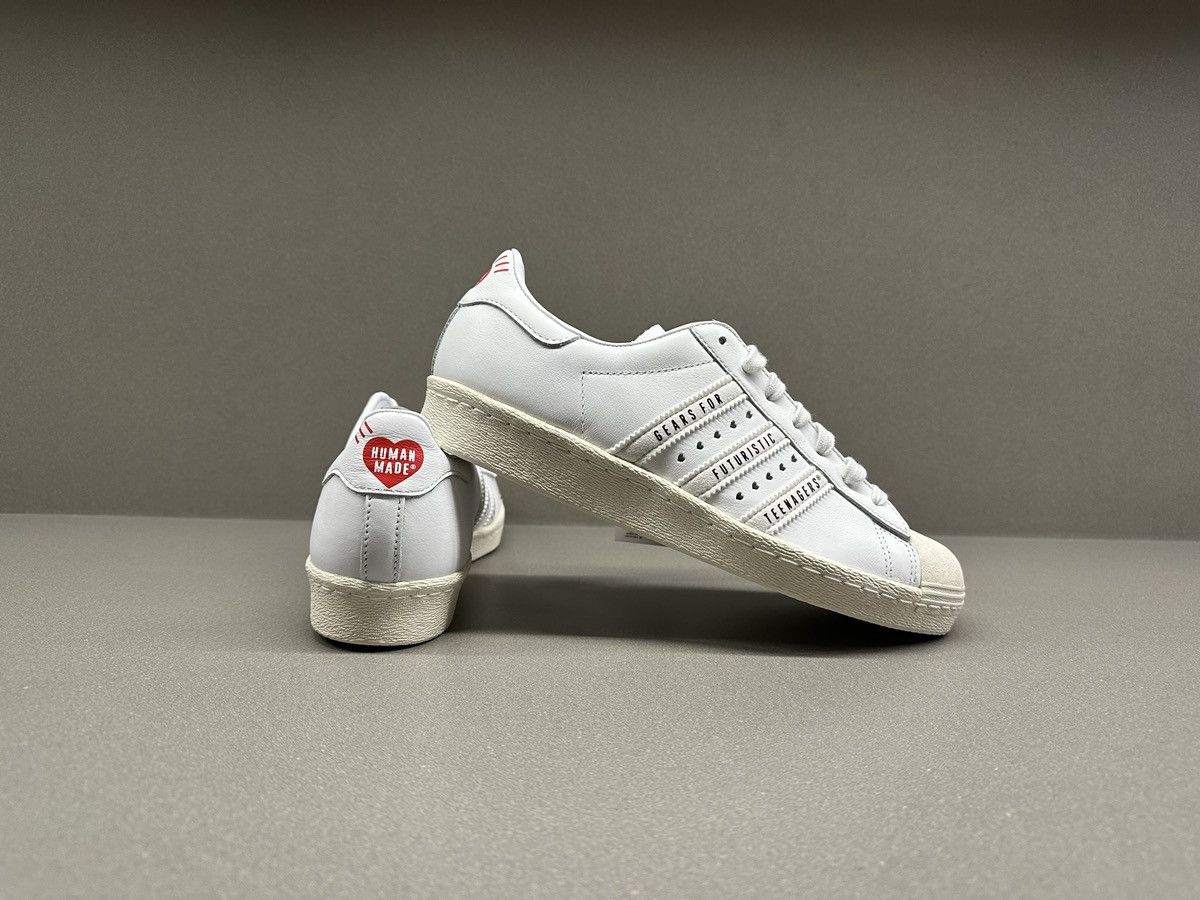 Adidas × Pharrell Adidas Superstar Human Made White Size US 10.5 / EU 43-44 - 7 Thumbnail