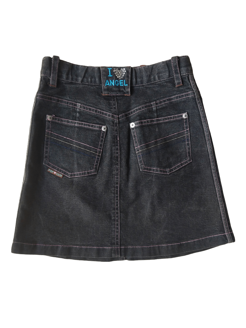 Angel Blue Angel Blue Girls Denim Mini Skirt Y2K Harajuku Kawaii Style Size 25" / US 0 / IT 36 - 5 Thumbnail