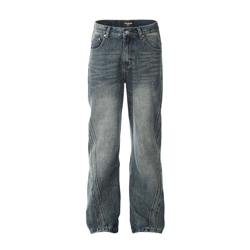 Jean American retro pleated straight leg jeans Size US 32 / EU 48 - 1 Thumbnail