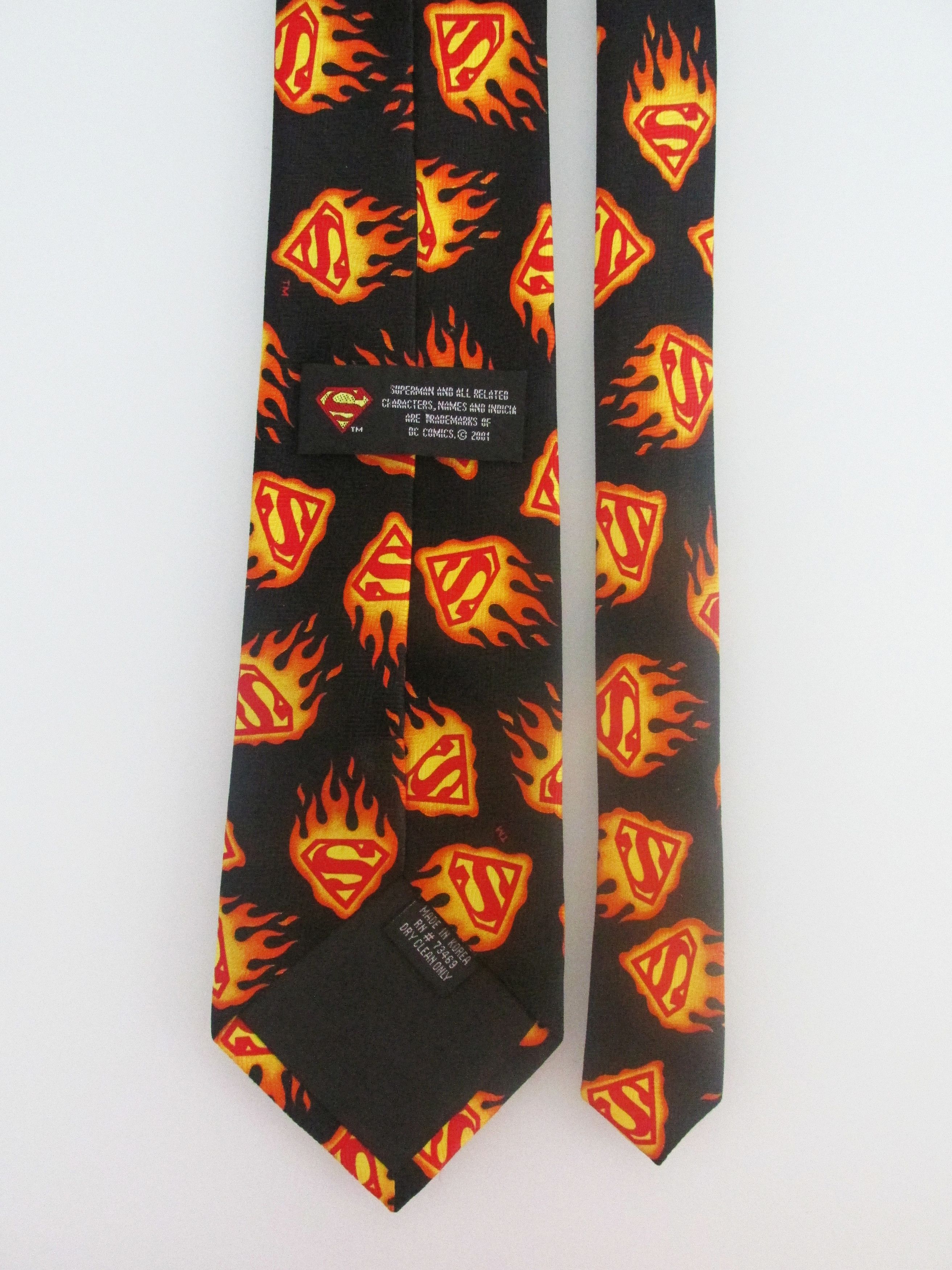 DC Comics Superman/DC Comics (NWOT) Logo Men's Tie Vintage 2001 Size ONE SIZE - 4 Thumbnail