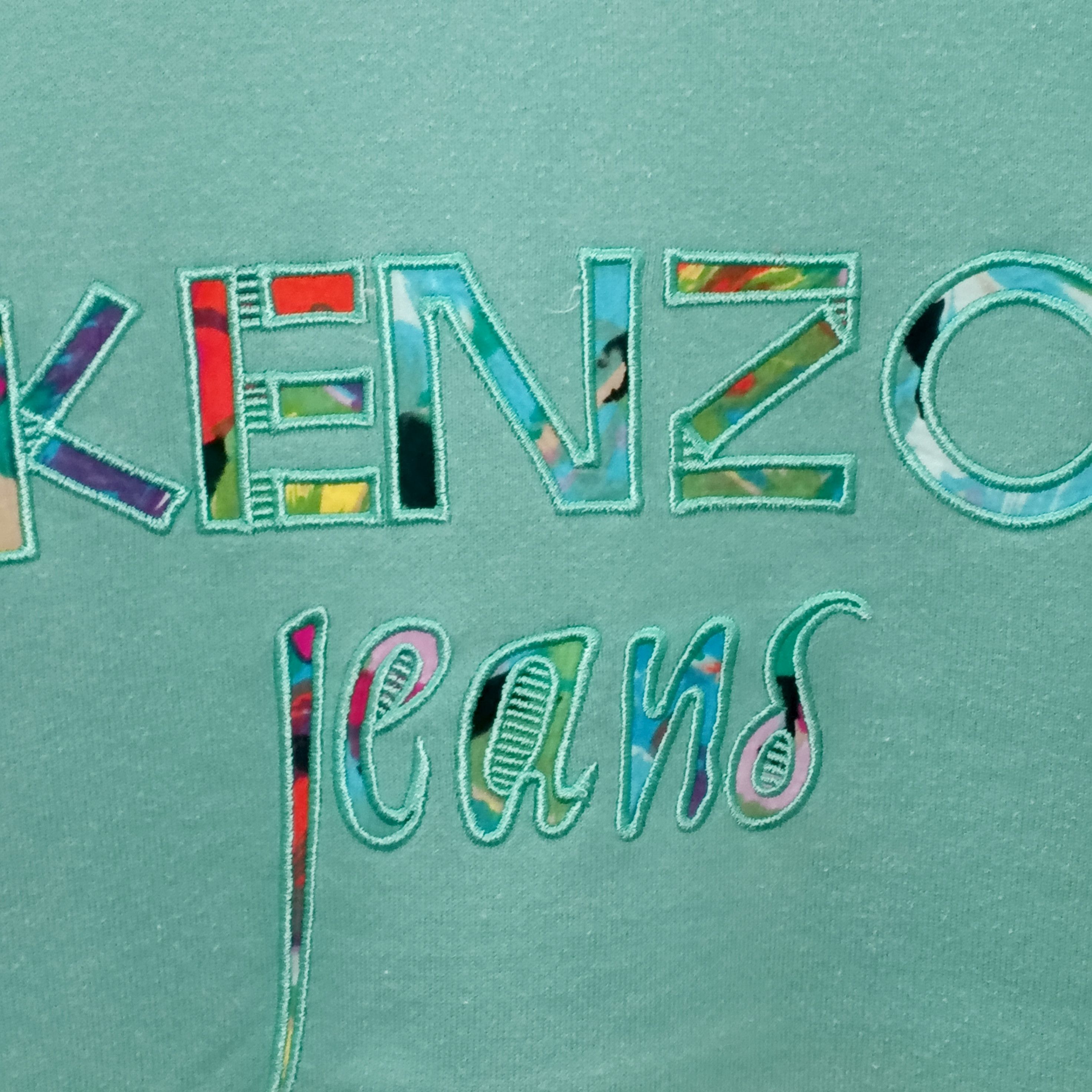 Kenzo Vintage 90s Kenzo Jeans Florist Embroidered Sweatshirt Size US L / EU 52-54 / 3 - 3 Thumbnail