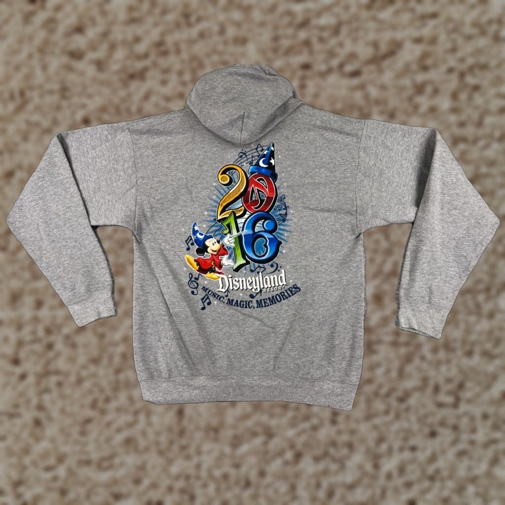 Disney Mickey Mouse Sweater Womens Small Gray Full Zip Hoodie Pockets Long Sleeve 2016 Size S / US 4 / IT 40 - 1 Thumbnail