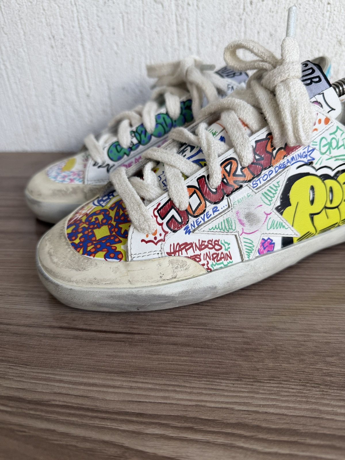 Golden Goose graffiti superstar Gats trainer Size US 8 / IT 38 - 2 Thumbnail