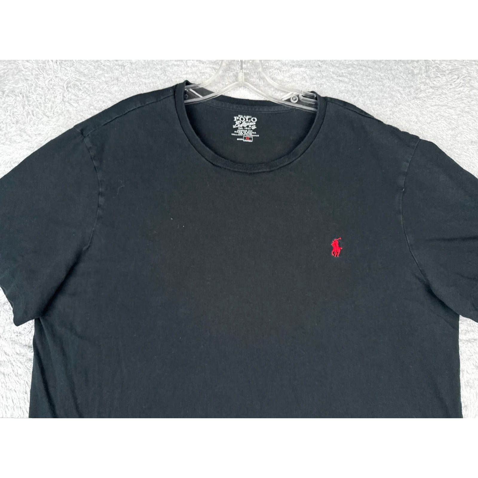 Ralph Lauren Polo Ralph Lauren Shirt Adult Extra Large Black Custom Fit Crew Neck Cotton READ Size US XL / EU 56 / 4 - 4 Thumbnail