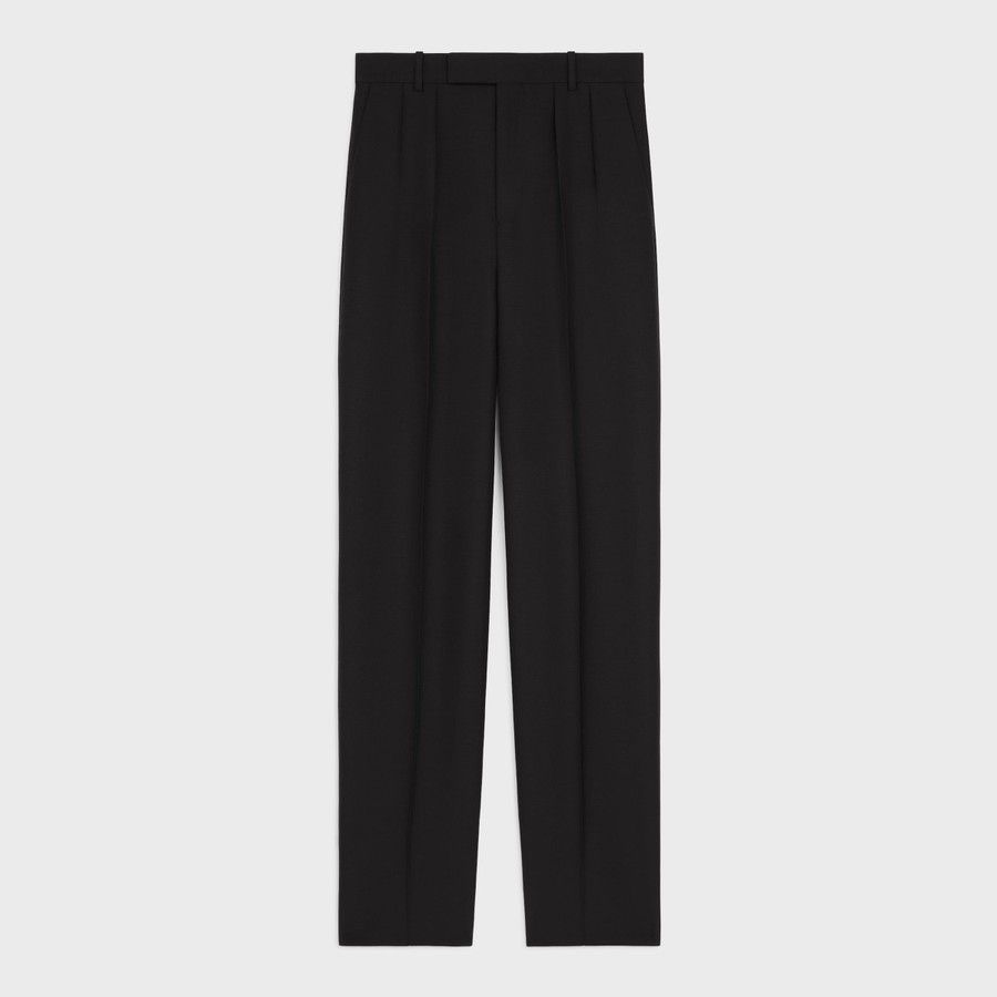 Celine o1d2blof0226 Wool Pants in Black Size US 36 / EU 52 - 1 Thumbnail