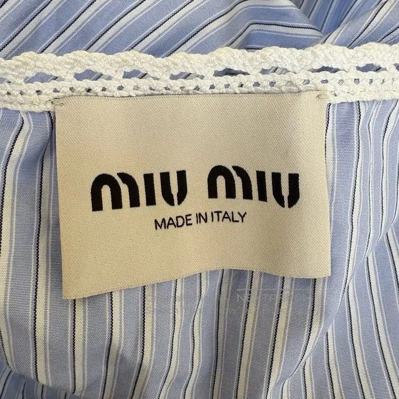 Miu Miu Miu Miu Striped Cotton Dress for Summer . Size M / US 6-8 / IT 42-44 - 7 Thumbnail