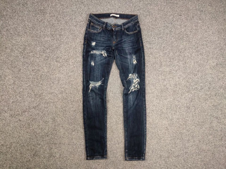 Balmain Pierre Balmain Design 17 CV Distressed Denim Slim Jeans Size US 26 / EU 42 - 7 Thumbnail