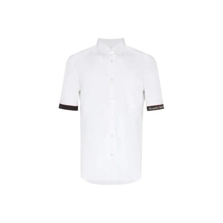 Alexander McQueen Alexander McQueen White Logo Short Sleeve Shirt 0079 Size US M / EU 48-50 / 2 - 1 Thumbnail