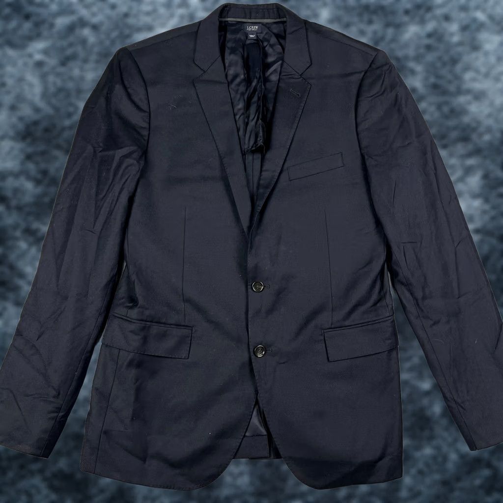J.Crew J Crew Ludlow Loro Piana Wool Sport Coat Blazer 44L Mens Blue Suit Jacket Size 44R - 1 Thumbnail