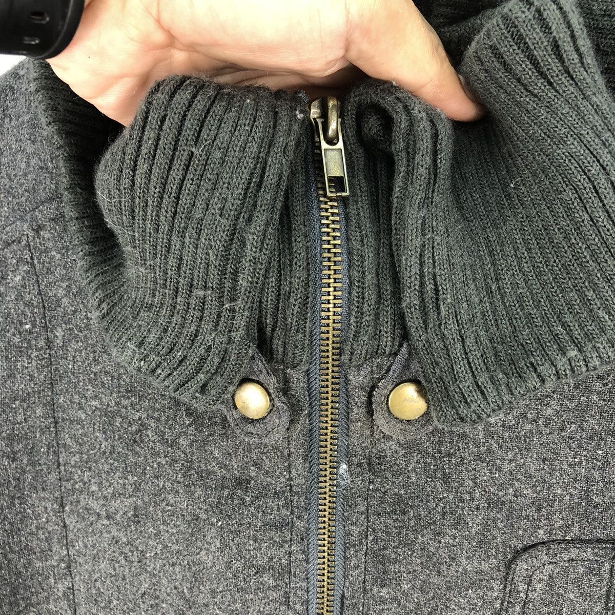 Japanese Brand The Emporium High Neck Wool Zipper Jacket Size US XS / EU 42 / 0 - 6 Thumbnail