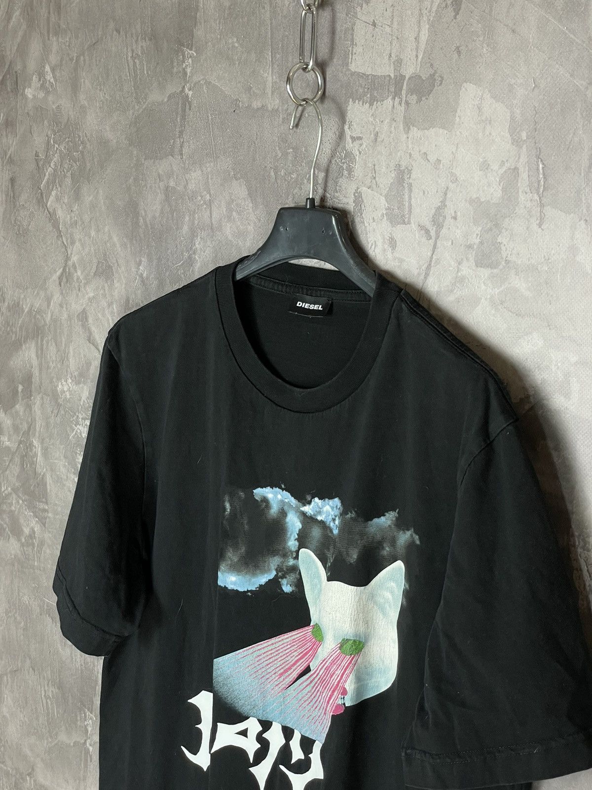 Diesel × Japanese Brand × Vintage Y2K Diesel T Shirt Vintage 3D Cat Logo Avantgarde Style Size US M / EU 48-50 / 2 - 8 Thumbnail