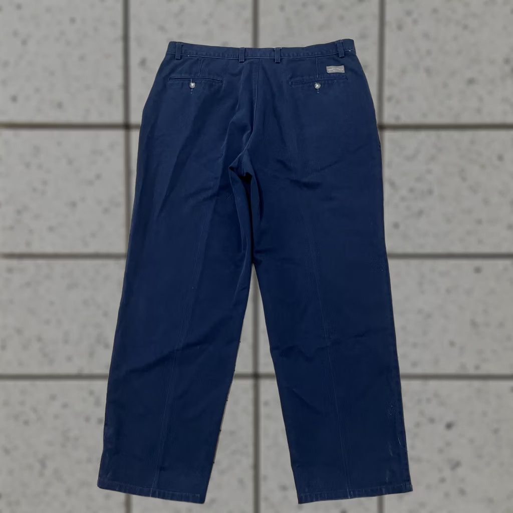Haggar VINTAGE Haggar Pants Men 38x29 Flat Front Blue Preppy Business Exec Work Khakis Straight Taper Twill Slax Size US 38 / EU 54 - 1 Thumbnail