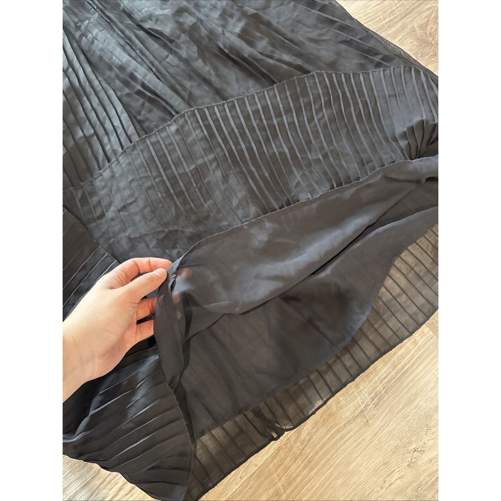 Zara Zara Black Ruffled Pleated Midi Dress Size S Brand New Size S / US 4 / IT 40 - 7 Thumbnail