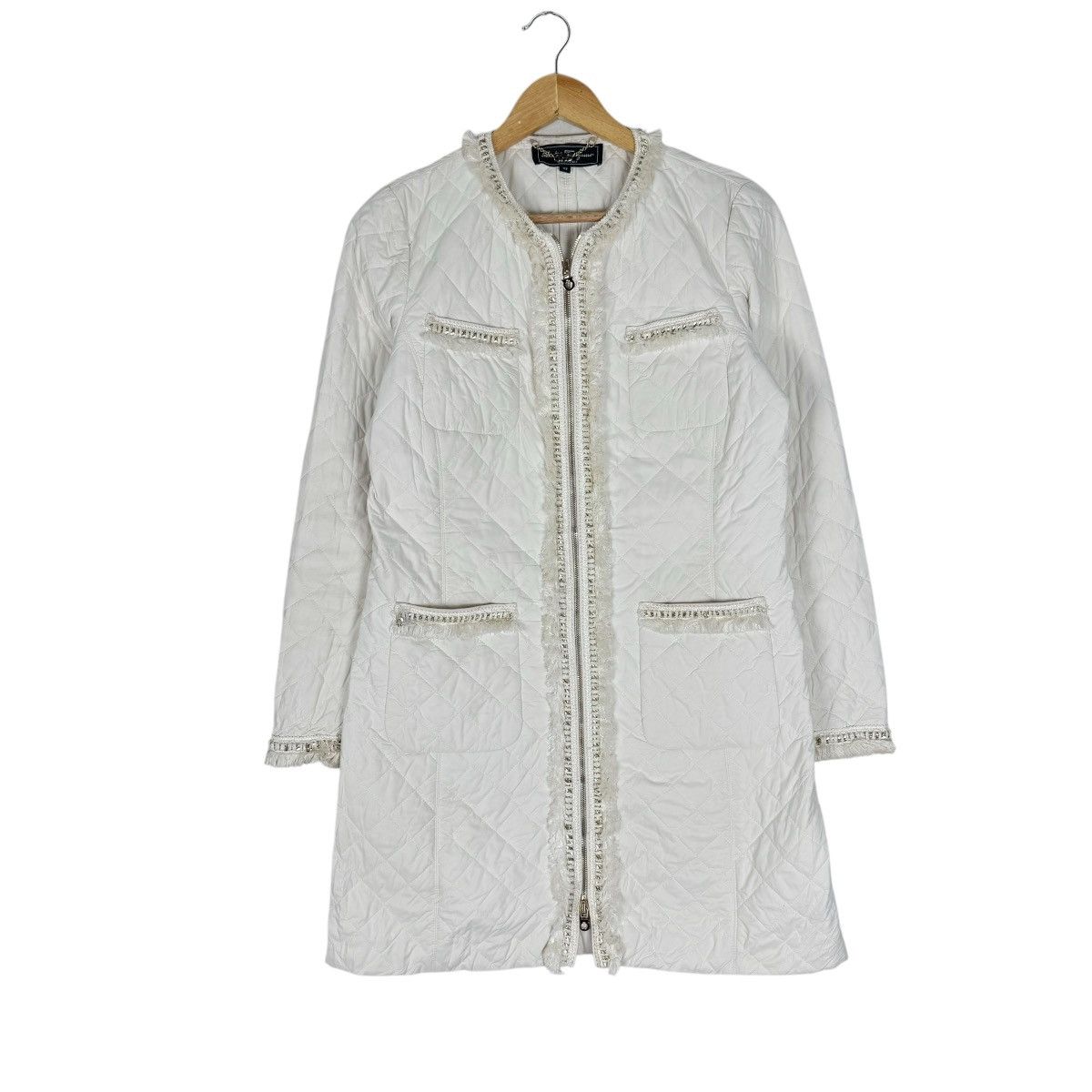 Salvatore Ferragamo ☀️SALVATORE FERRAGAMO TWEED ZIPPER JACKET Size M / US 6-8 / IT 42-44 - 2 Thumbnail