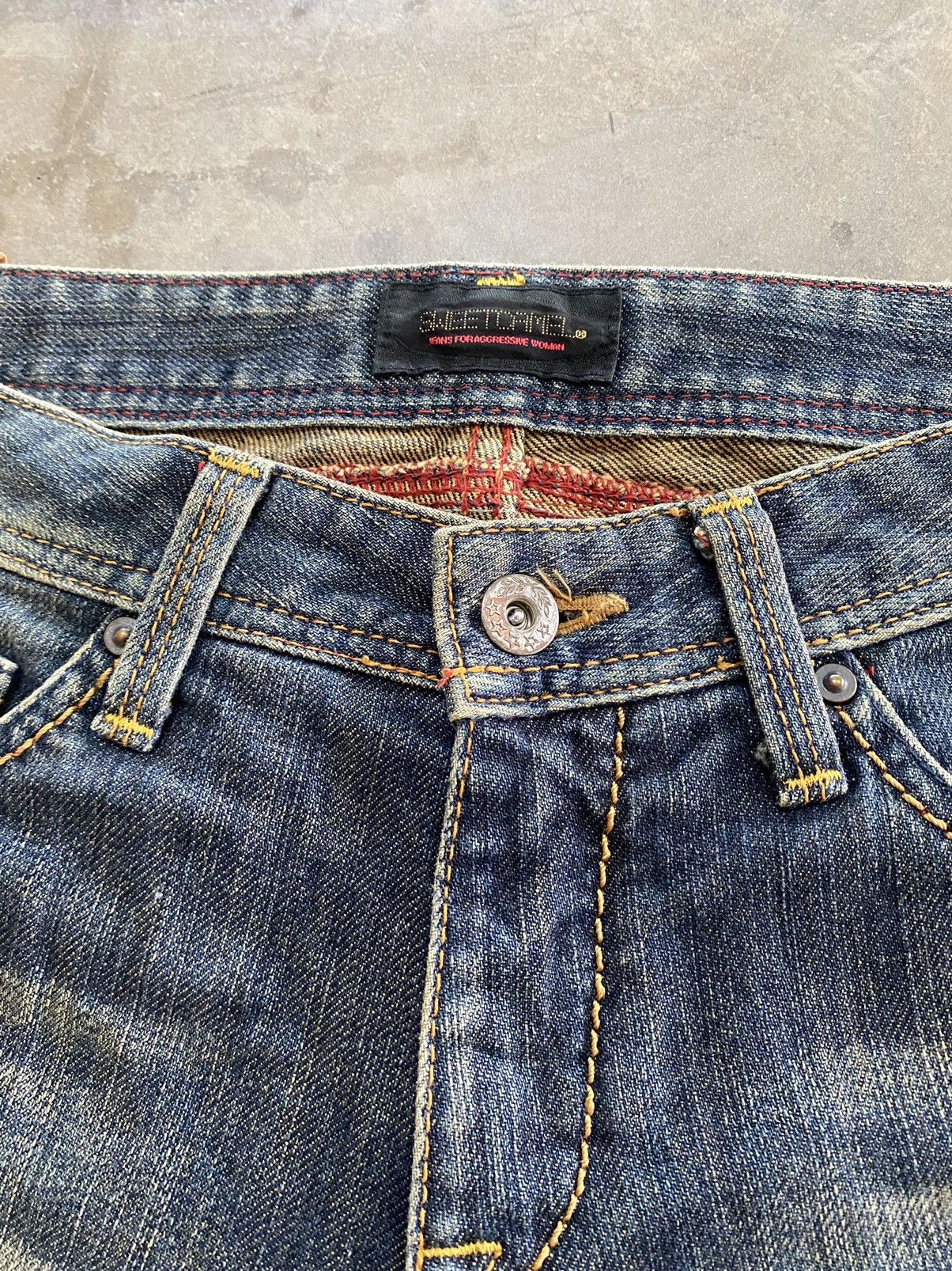 Hysteric Glamour × If Six Was Nine × Japanese Brand Flare Jeans Sweet Camel Mud Rusty Denim Size US 29 - 17 Thumbnail