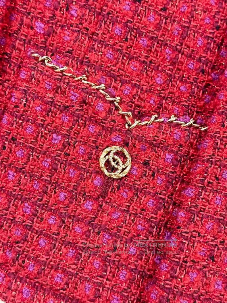 Chanel Chanel Mixed-color plaid tweed double C gold buckle jacket Size S / US 4 / IT 40 - 4 Thumbnail