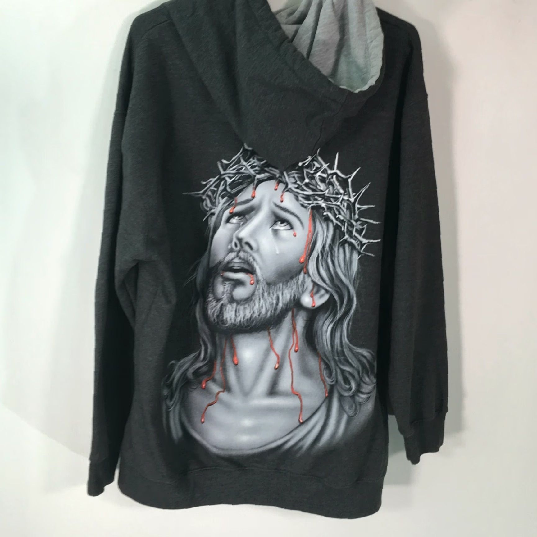 Vintage Nbn Gear Mens Hooded Sweatshirts Gray Long Sleeve Size M Jesus Christ Graphic Vintage? (wait) Size US M / EU 48-50 / 2 - 2 Thumbnail