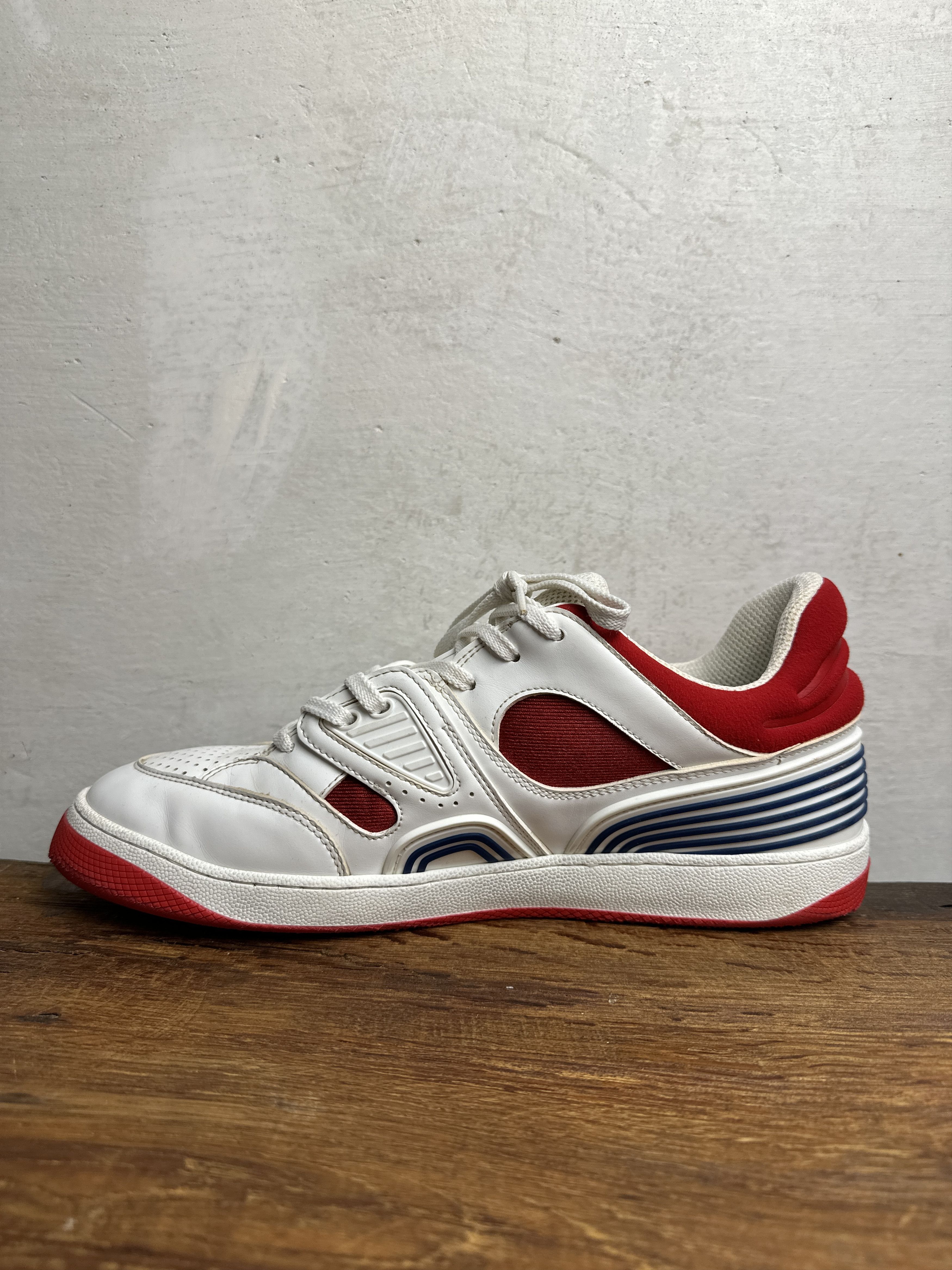 Gucci Gucci Basket Low White Demetra Red Sneakers Size US 10 / EU 43 - 5 Thumbnail