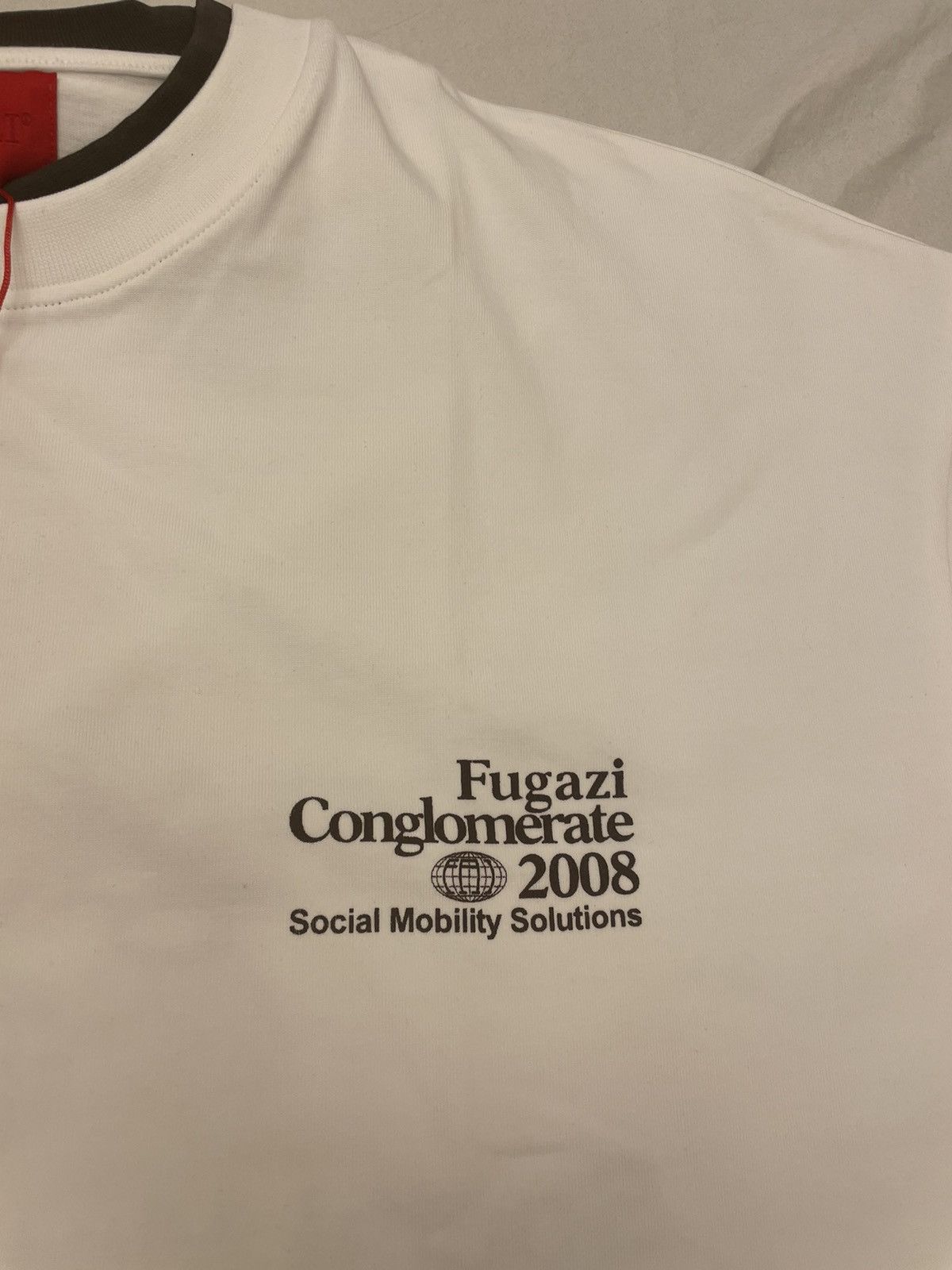 Fugazi Fugazi double collar white tee Size US M / EU 48-50 / 2 - 2 Thumbnail