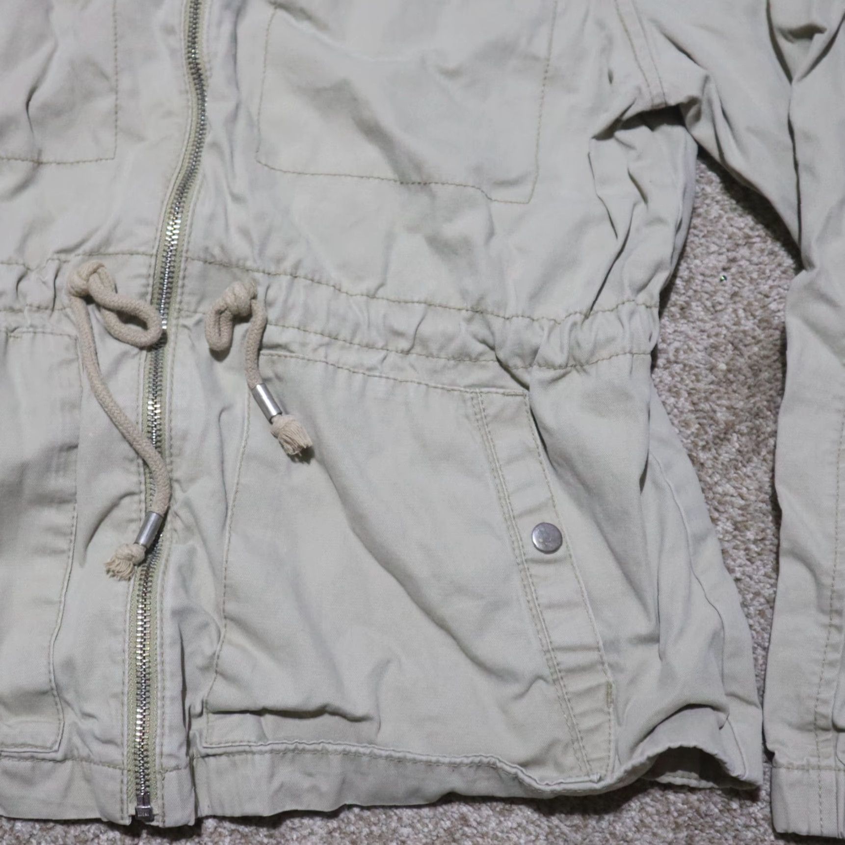 Old Navy VINTAGE Old Navy Women's Jacket Long Sleeve Full Zip Pockets Beige 2010s Size Large Size L / US 10 / IT 46 - 3 Thumbnail