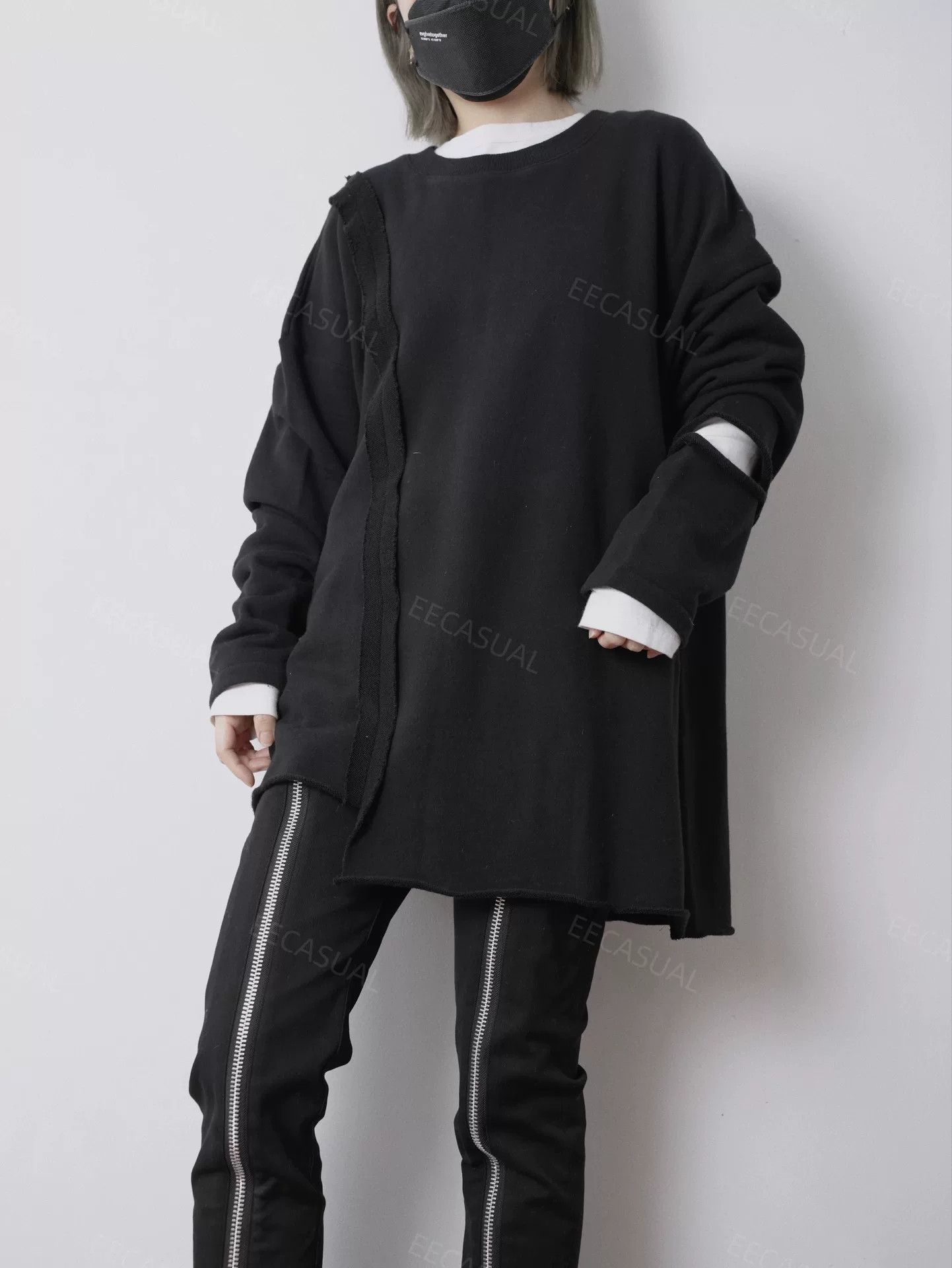 Y's Yohji Yamamoto Black Asymmetrical Sweatshirt Size M / US 6-8 / IT 42-44 - 1 Thumbnail
